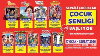 Şahinbey Belediyesi çocukların sömestir tatillerini dolu dolu geçirmeleri için 17
