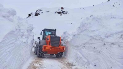 Batman’ın Sason ilçesinde etkili olan yoğun kar yağışı, köy ve
