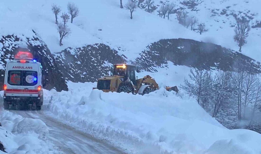 Batman’ın Sason ilçesine bağlı İncesu köyünde yoğun kar yağışı nedeniyle