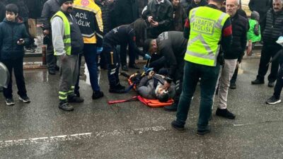 Batman’da yaya geçidinden geçerken motosikletin çarptığı bir kişi ile sürücü