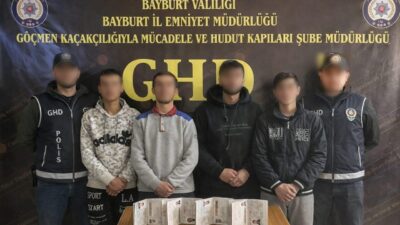 Bayburt’ta Göçmen Kaçakçılığıyla Mücadele ve Hudut Kapıları Şube Müdürlüğünce yürütülen