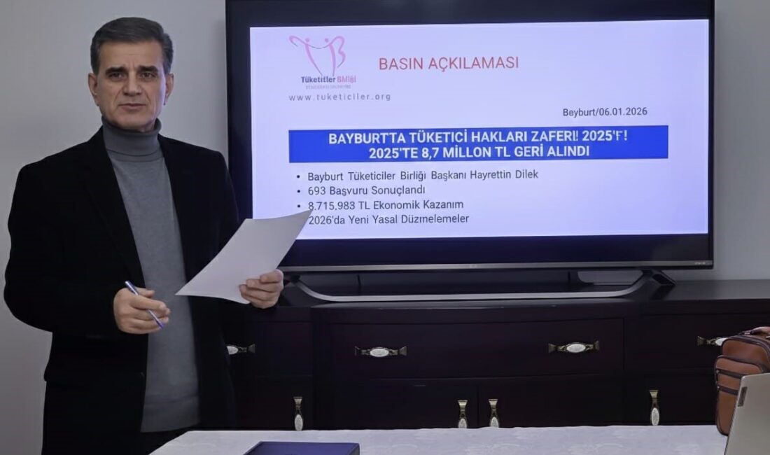 Bayburt Tüketiciler Birliği Başkanı Hayrettin Dilek, 2025 yılında karara bağlanan