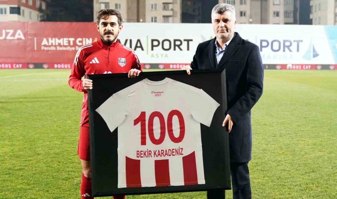Pendikspor’da Bekir Karadeniz, Erzurumspor FK maçıyla birlikte kırmızı-beyazlılarda 100. maçına