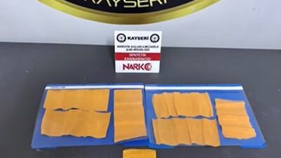 Kayseri İl Emniyet Müdürlüğü ekiplerince yapılan çalışmalarda; bir otomobilin koltuk