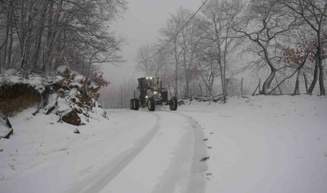 Çanakkale’nin Biga ilçesinde karla kaplanan 2 köy yolu için Kaymakamlık