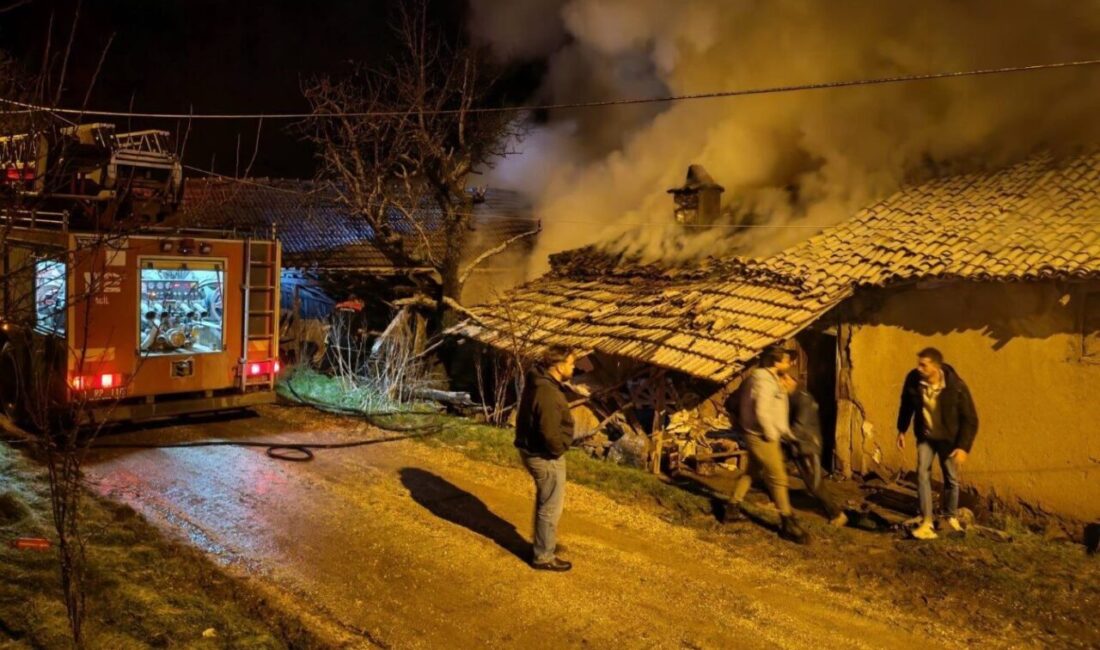 Bilecik’te çıkan baca yangını itfaiye ekiplerince söndürülürken, olay maddi hasarlı