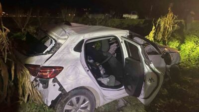 Bilecik’in Osmaneli ilçesinde otomobilin tırlara çarpması sonucu meydana gelen trafik