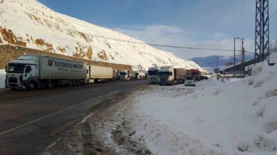Bingöl-Erzurum kara yolu, tipi nedeniyle ağır tonajlı araçların geçişine kapatılınca