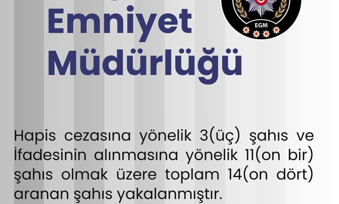 Bingöl’de bir hafta içerisinde aranan 14 şüpheli yakalandı. Bingöl Emniyet