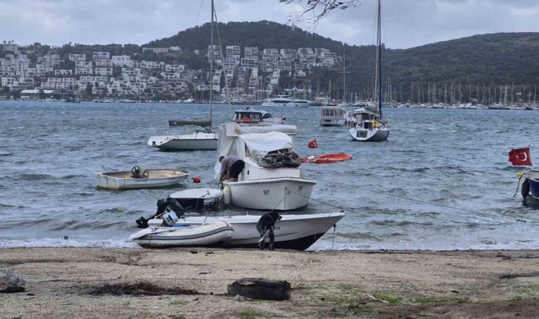 Muğla’nın Bodrum ilçesinde güneyli yönlerden etkili olan fırtına nedeniyle günlük
