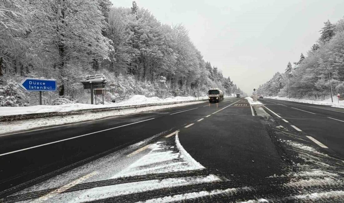 Türkiye’nin önemli geçiş güzergahlarından D-100 kara yolunun Bolu Dağı kesiminde