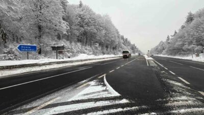 Türkiye’nin önemli geçiş güzergahlarından D-100 kara yolunun Bolu Dağı kesiminde
