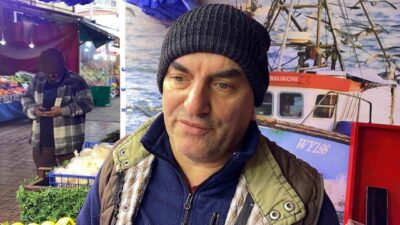 Bolu’da halk pazarındaki balık tezgahlarında olumsuz hava şartları nedeniyle balık