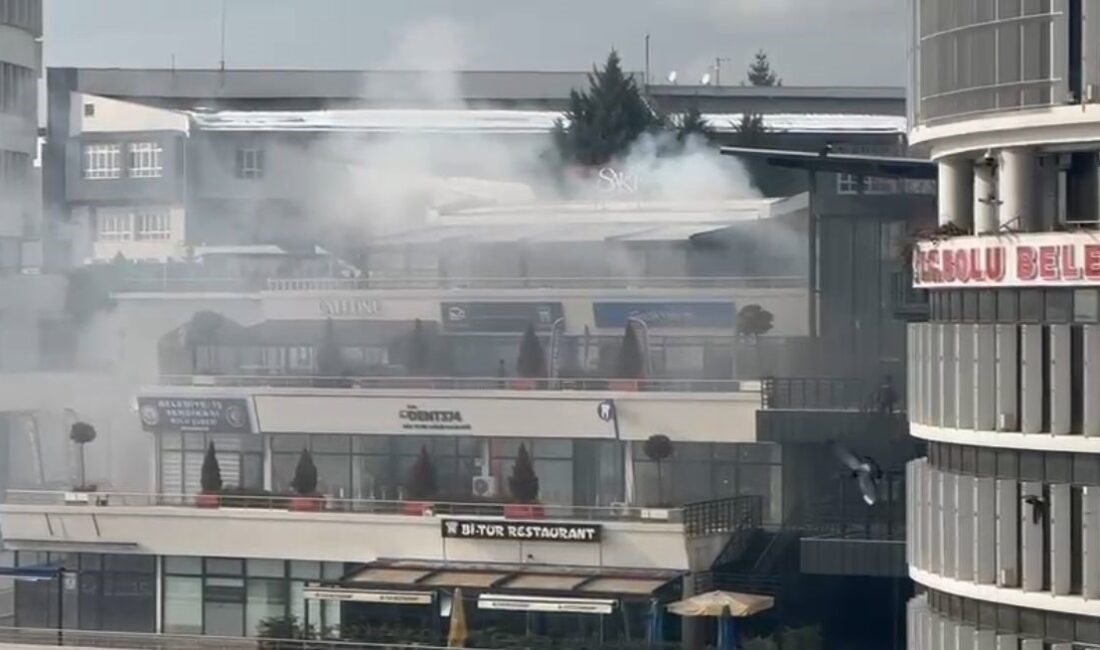 Bolu Belediyesi binasının yan tarafında bulunan restoranların birinde elektrik kaynaklı