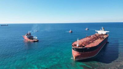Çanakkale’nin Bozcaada ilçesi açıklarında 12 gün önce lodos fırtınası nedeniyle