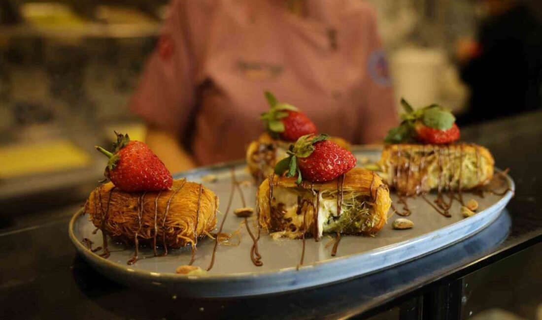 Adanalı tatlıcı, klasik kadayıfa yeni bir yorum getirerek, “Çikolatalı Kaymaklı