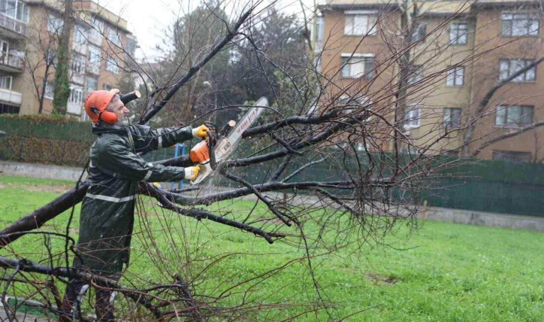 Bursa Büyükşehir Belediyesi, kent genelinde etkili olan şiddetli rüzgarın yol
