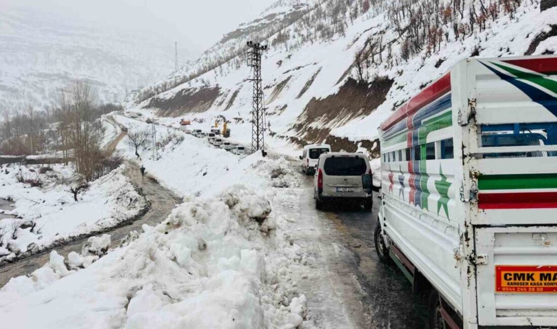Şırnak’ın Beytüşşebap ilçesinde buzlanma nedeniyle sürücülerin direksiyon hakimiyetini kaybettiği iki
