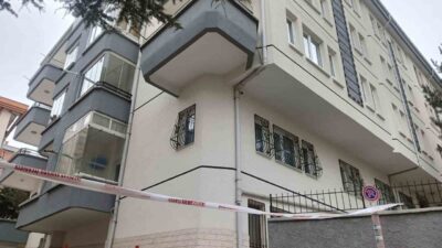 Ankara Çankaya’da bir apartmanın içindeki taşıyıcı kolonlarda henüz belirlenemeyen bir