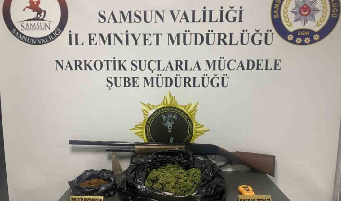 Samsun’un Çarşamba ilçesinde narkotik ekiplerince düzenlenen operasyonda bir araç ve