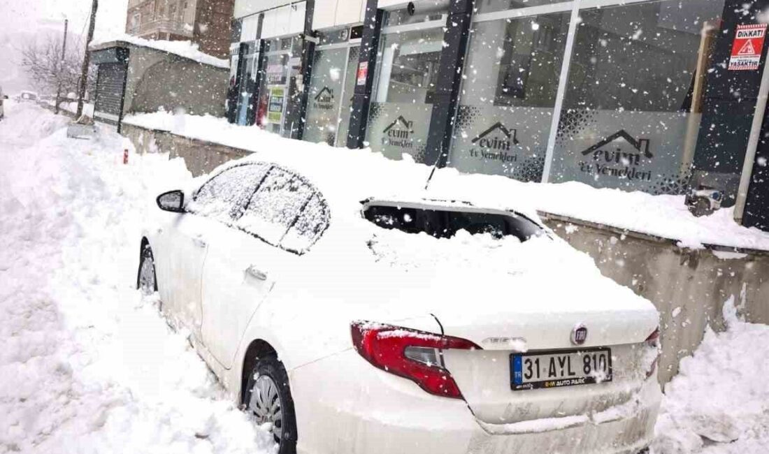 Diyarbakır’da çatıda çözülen kar kütlesi, otomobilin üzerine düşmesi sonucu araç
