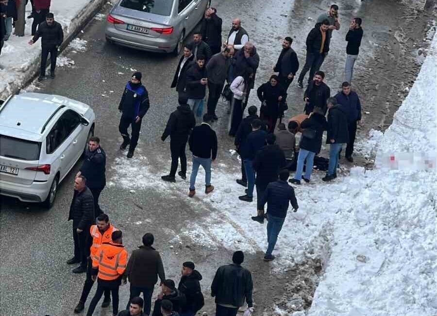 Bitlis’in Tatvan ilçesinde çatıdan düşen kar kütlesinin altında kalan genç