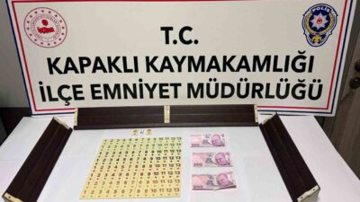 Tekirdağ’ın Kapaklı ilçesinde polis ekiplerince yapılan kumar operasyonunda 4 şahsa