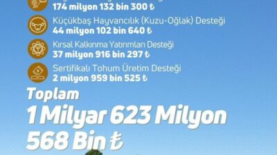 Tarım ve Orman Bakanı İbrahim Yumaklı, çiftçilere 1 milyar 623