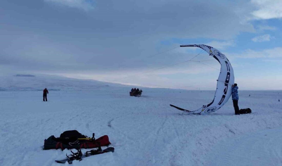 Ardahan’ın doğal güzellikleriyle ünlü Çıldır Gölü, bu kez adrenalin dolu