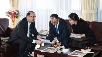 Çin Halk Cumhuriyeti Ankara Büyükelçisi Jiang Xuebin ve beraberindeki heyet,