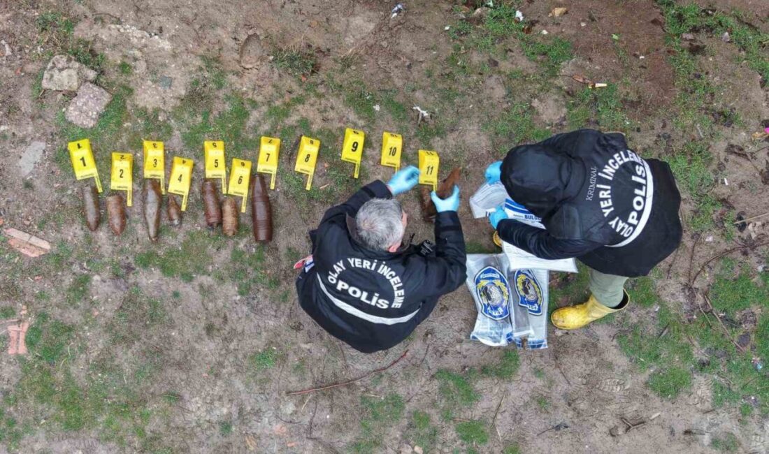 Kırıkkale’de çocukların bahçede askeri mühimmatla oynadığını fark eden polis ekipleri,