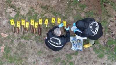 Kırıkkale’de çocukların bahçede askeri mühimmatla oynadığını fark eden polis ekipleri,