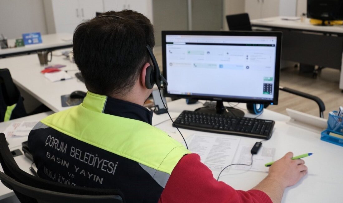 Çorum Belediyesi 153 Çağrı Merkezi 2025 yılı içerisinde toplamda 164