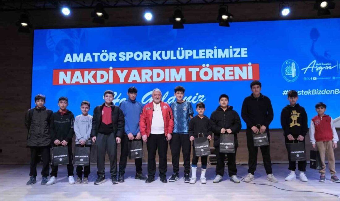 Çorum Belediyesi tarafından Çorum’daki amatör spor kulüplerine 3 milyon TL’lik