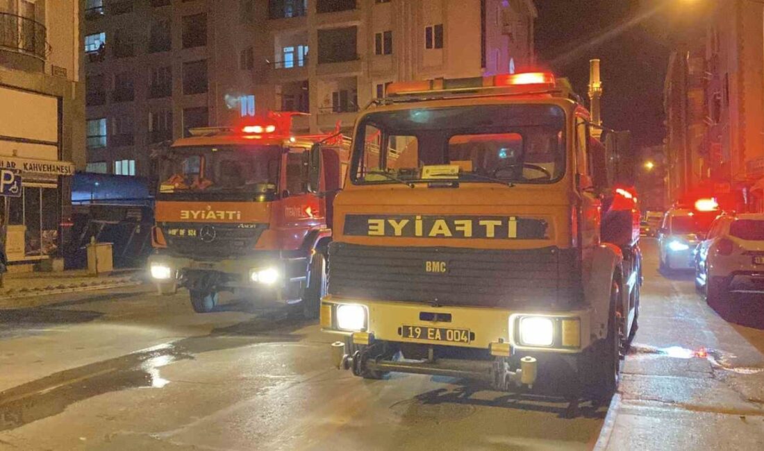 Çorum’da bir halı yıkama merkezinde çıkan yangın korku dolu anlara