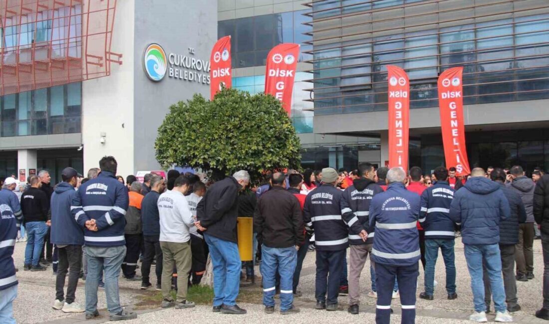 Adana’da sendika üyesi Çukurova Belediyesi işçileri, aylardır ödenmeyen alacakları ve
