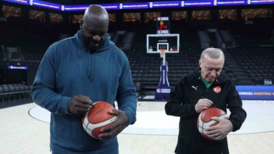 Cumhurbaşkanı Recep Tayyip Erdoğan, Amerikalı Basketbol yıldızı Shaquille O’Neal ile