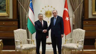 Cumhurbaşkanı Recep Tayyip Erdoğan, Özbekistan Cumhurbaşkanı Şevket Mirziyoyev ile düzenlediği