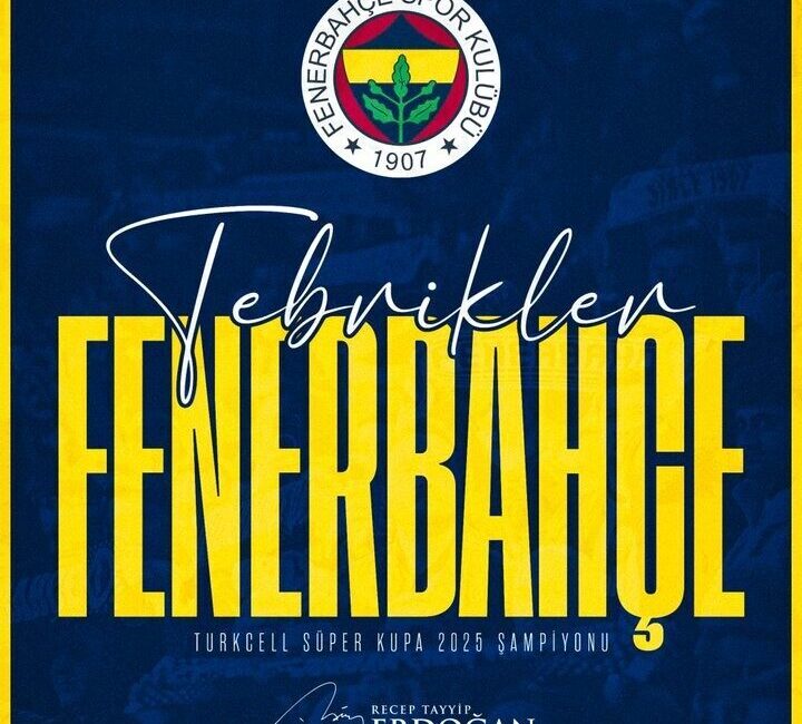 Cumhurbaşkanı Recep Tayyip Erdoğan, Süper Kupa 2025 final maçında Galatasaray’ı