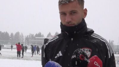 Gaziantep Futbol Kulübü, Konyaspor maçı hazırlıklarını kar yağışı altında sürdürürken