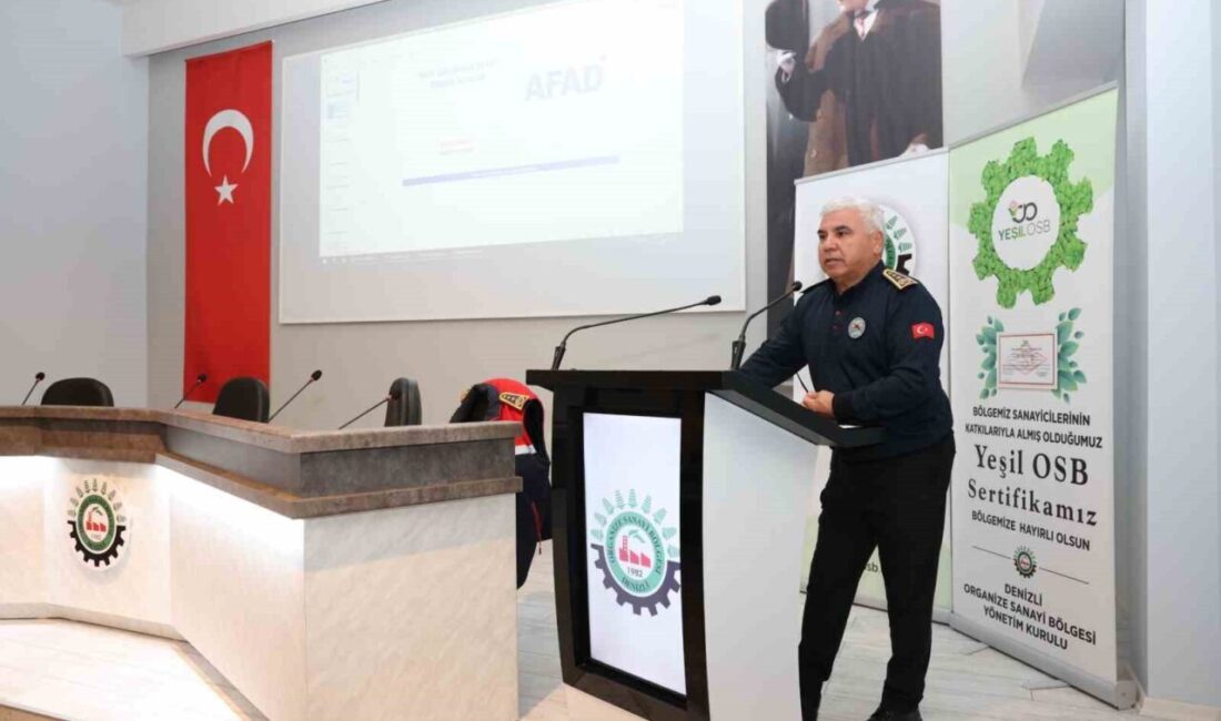 Denizli Organize Sanayi Bölgesi ev sahipliğinde Sivil Savunma Plan Eğitimi,