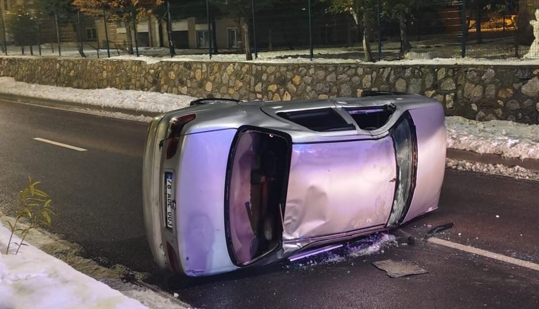 Karabük’te kontrolden çıkan otomobilin devrilmesi sonucu 1 kişi yaralandı. Kaza,