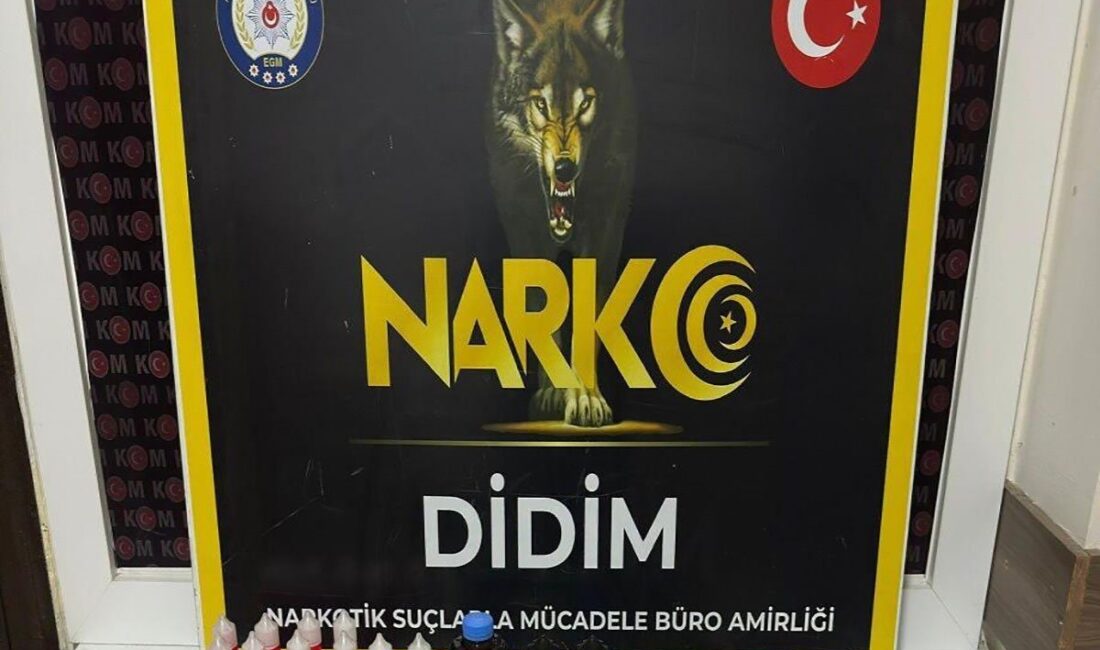 Aydın’ın Didim ilçesinde uyuşturucu ticaretinin önlenmesine yönelik yürütülen çalışmalar kapsamında