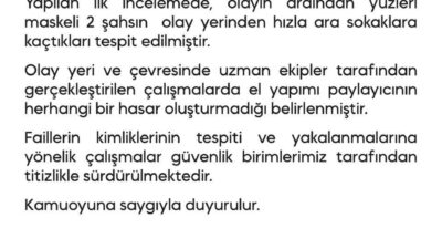Diyarbakır Emniyet Müdürlüğü hizmet binası girişinin bulunduğu yola el yapımı