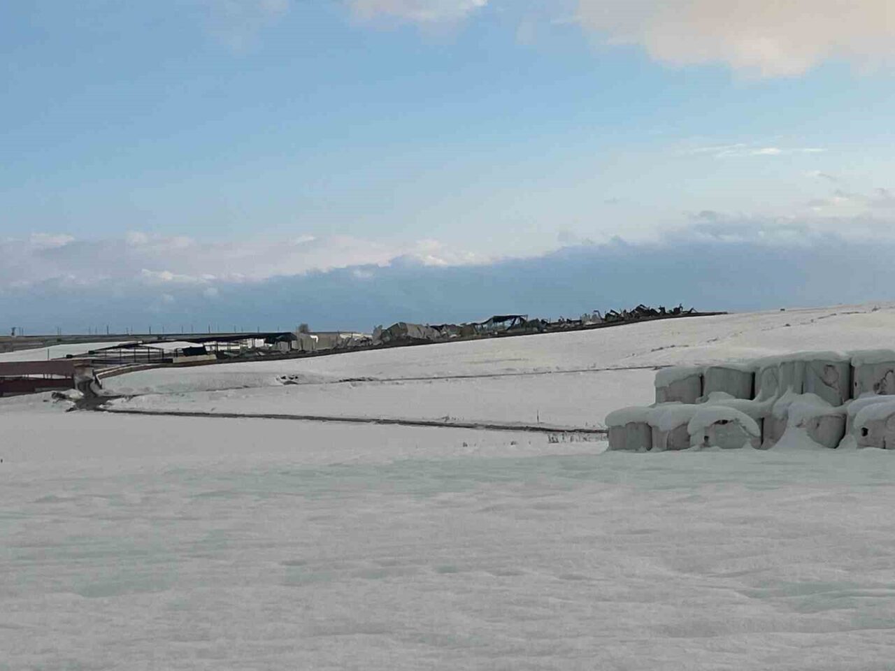 Diyarbakır’ın Bismil ilçesinde yoğun kar yağışına dayanamayan 12 çırçır fabrikanın