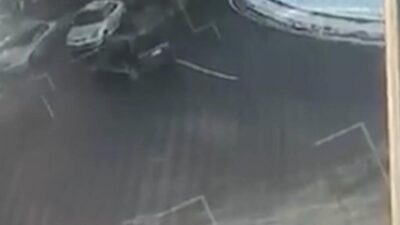 Kayseri’nin Kocasinan ilçesinde kavşakta drift atarak, tersten ilerlemeye çalışan şahsa