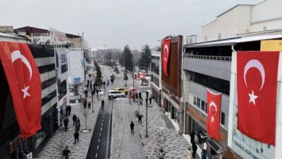 Kamışlı’da Türk Bayrağı’na yapılanların ardından Düzce’de esnaf ve belediye, şehri