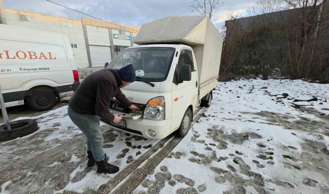 DÜZCE (İHA) – Düzce’de hava sıcaklığının sıfırın altında 10 dereceye