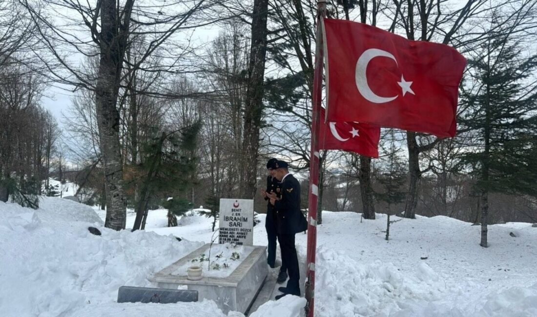 Düzce İl Jandarma Komutanlığı personeli, şehadetlerinin yıl dönümü dolayısıyla şehit