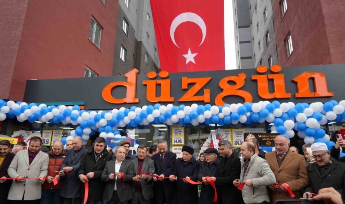 Düzgün Marketler zinciri 25’nci şubesini Palandöken ilçesi Yıldızkent Yeni bulvar